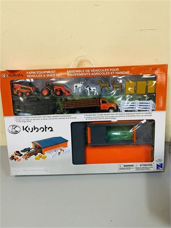 Kubota Farm Shed and Equipment Set