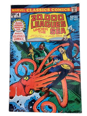 No 4 1976 50 cent Marvel Classics 20,000 Leagues Comic Book