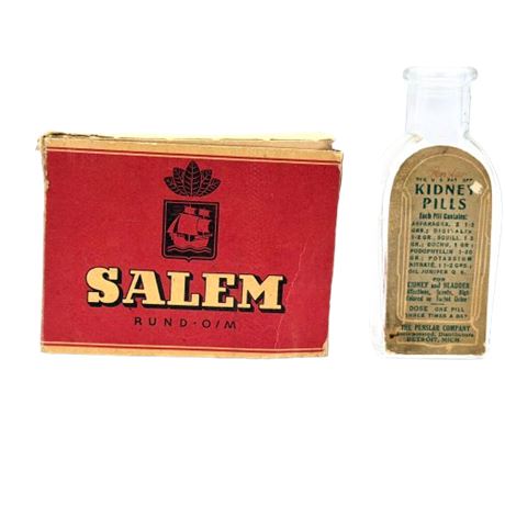 Ephemera Lot-Salem Cigaretts/Bottle