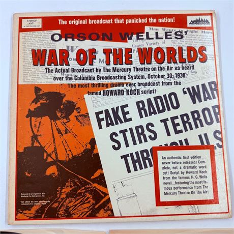 War of the Worlds Vinyl Record