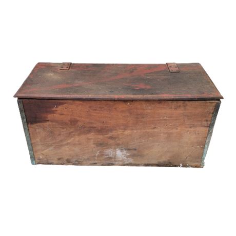 Primitive Antique Wooden Storage Box