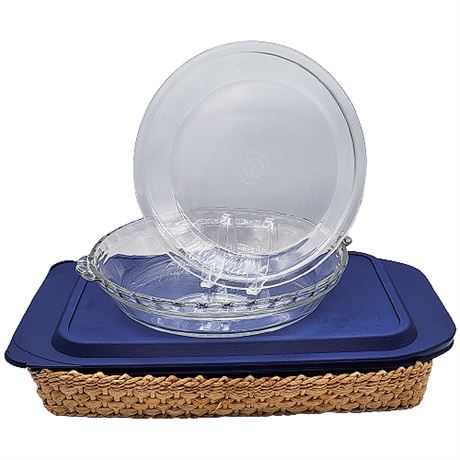 USA Made Pyrex Clear Glass Baking Dishes
