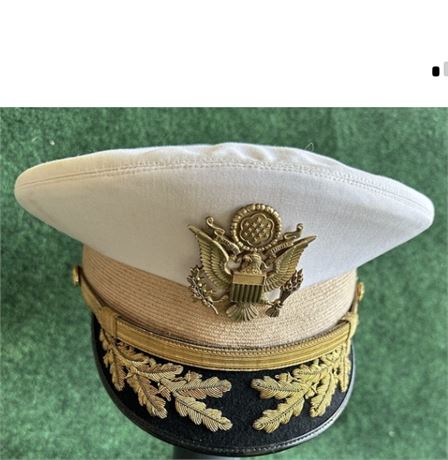 WWll military visor uniform medal