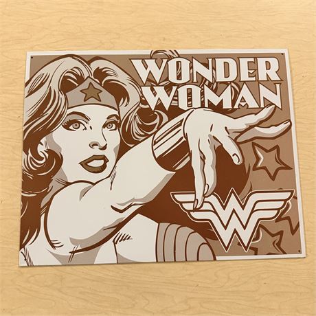 Wonder Woman 12.5x16” Retro Metal Sign