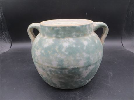 Burly Winter 1930's Art Pottery Mottled Crock
