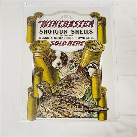 Winchester Metal Sign 12.5x16”
