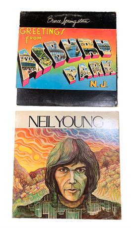 Pair of 1970s Vinyl Records: Neil Young & Bruce Springsteen