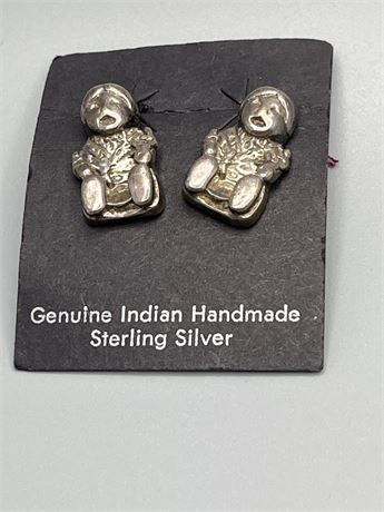 Native American storytelling Sterling silver earrings