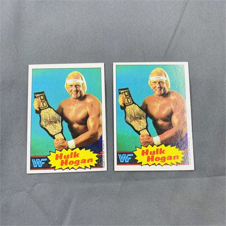 2x 1985 Topps Hulk Hogan #16 Rookie Cards