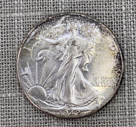 Sharp 1942 Walking Liberty Half Dollar 90% Silver US Coin