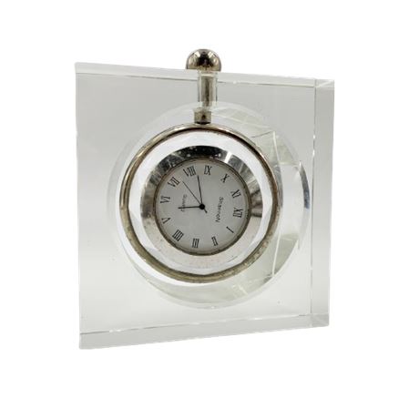 Shannon Quartz Glass Block Moveable Clock Face Clock