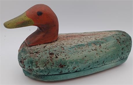 Vintage cork body duck decoy WM Schaffer Y.H.