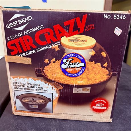 Stir Crazy Popcorn Maker