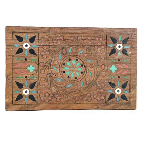 Vintage Inlaid Wooden Jewelry / Trinket Box