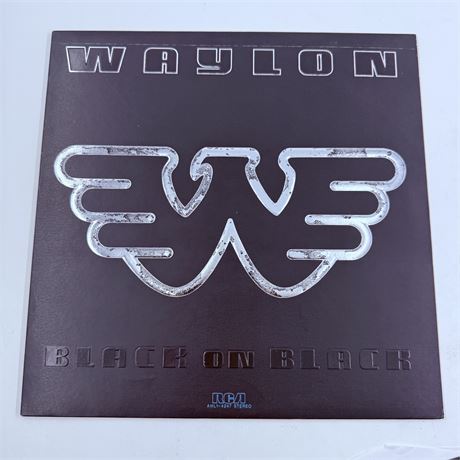 Waylon Jennings Black on Black Vinyl Record