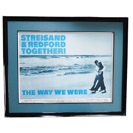 Original 1973 THE WAY WE WERE Framed Movie Poster ~Streisand & Redford Together!