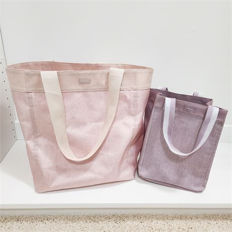 Thirty-One Medium Pink & Small Lavender Essential Storage Totes