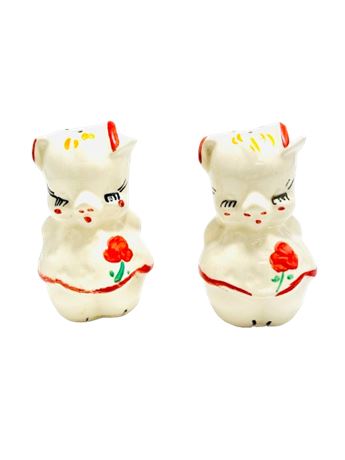Vtg Shawnee Pottery Piggy Salt and Pepper Shakers