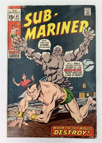 15 cent No 41 1971 Sub-Mariner Marvel Comics Group Comic