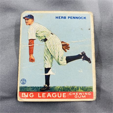 1933 Goudey Herb Pennock #138