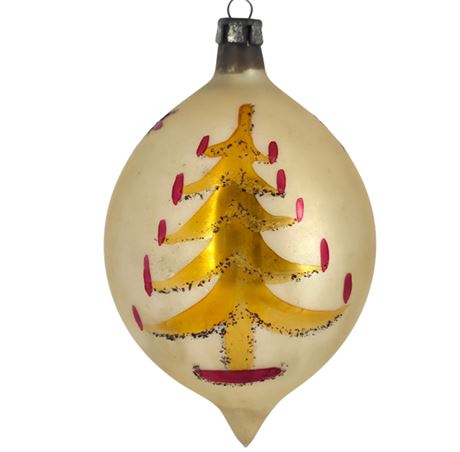 Large 4" Antique Mercury Glass Ornament