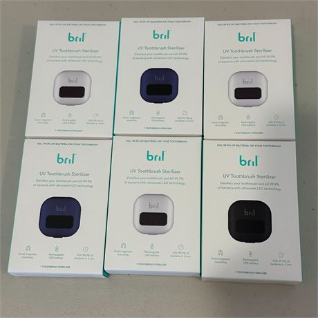 Lot of 6 NIB UV Toothbrush Sterlizliers