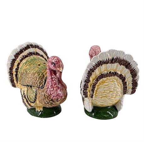 VTG 70's Ceramic Turkey, Salt & Pepper Shakers