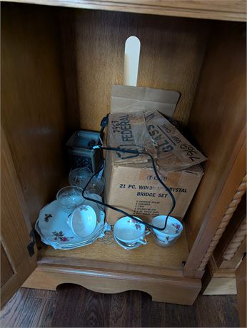 Shelf Buy-out - tea cups/saucers, bridge set, etc.