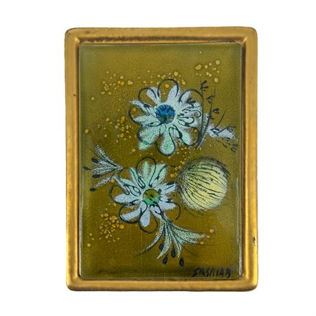 Sascha Brastoff Saschab Ceramic Enamel Cigarette Box