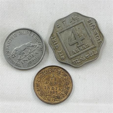 3 British India Coins