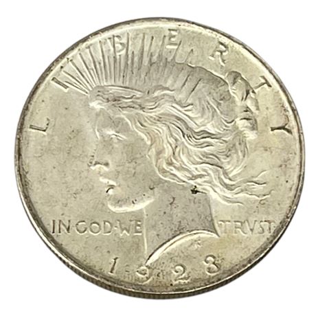 1923 Philadelphia Mint Peace Silver Dollar