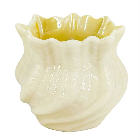 Vintage Belleek Neptune Twisted Shell Vase