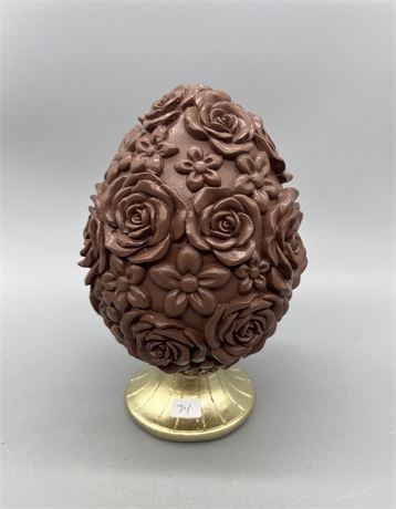 Resin Chocolate Egg Carved Roses