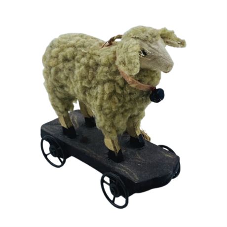 Miniature Sheep on Cart