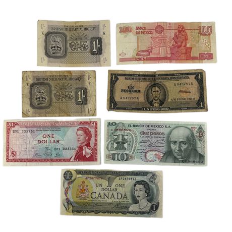 Lot of Vintage Paper Money