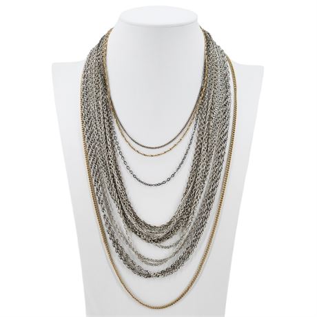 Vintage Necklace Chains, Lot of 17