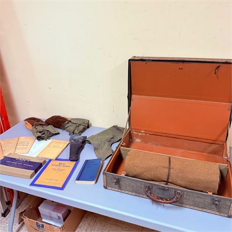 WWII Officer’s Dress Suitcase Full of WWII Military Items