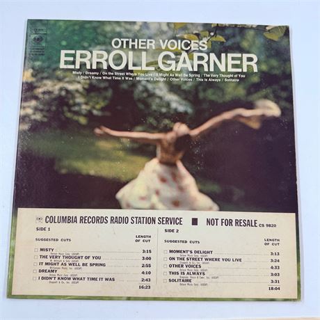 Errol Garner Promo Vinyl Record
