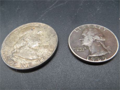1955 Half Dollar & 1965 Quarter