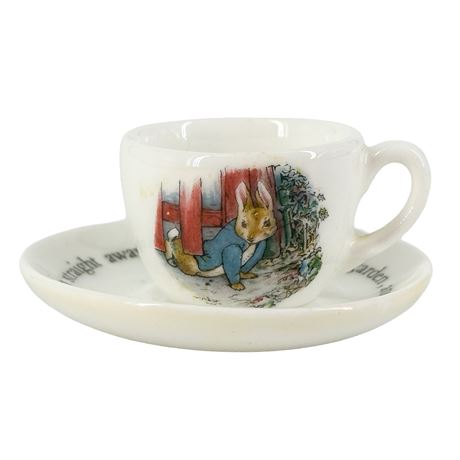 Vintage 1983 Wedgwood Peter Rabbit Miniature Cup & Saucer Set