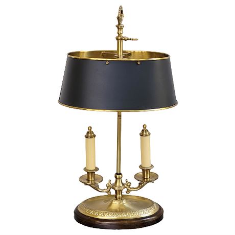 Wildwood 18" Brass Candle Oval Table Lamp