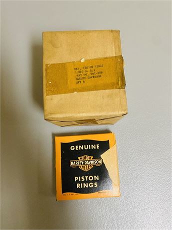6 NOS WW2 Army Surplus Harley Davidson Piston Ring Kits