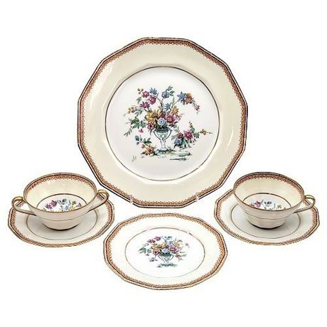 C. Ahrenfeldt Limoges for Wright Tyndale & Van Roden 6pc Place Setting