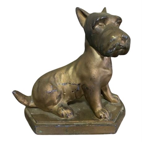 Vintage To Antique Cast Metal Scottish Scottie Terrier Dog Figurine