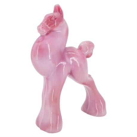 Vintage 1992 Heisey by Fenton Rosalene Glass Filly Limited Edition Figurine