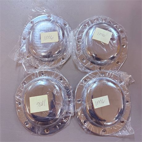 4 NOS Harley Davidson Chrome Derby Covers