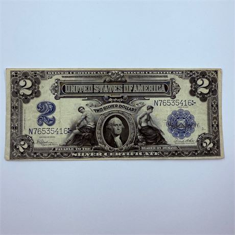 VF-XF 1899 $2 Mini Porthole Silver Certificate