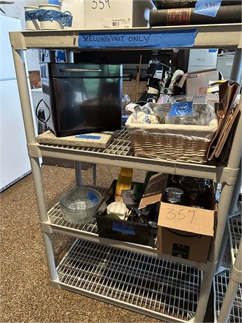 Heavy Duty Plastic Shelf Unit-Does Not Include Contents