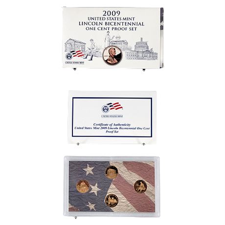 2009 US Mint Lincoln Bicentennial One Cent Proof Set w/ COA