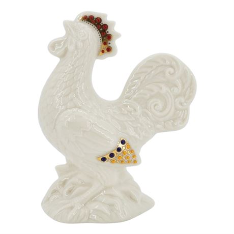 Vintage 1994 Lenox China Jewels Rooster Figurine